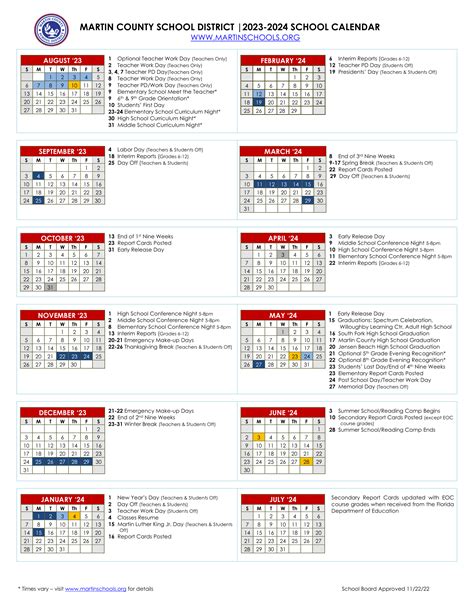 Cumberland County Schools Holiday Calendar 20232024 District School