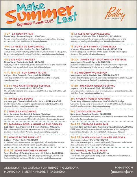 City Of Pasadena Events Calendar