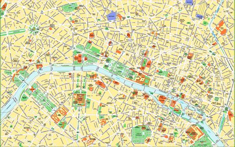 Map of Paris tourist attractions, sightseeing & tourist tour