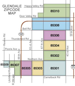 Glendale Az Zip Code Map Maping Resources