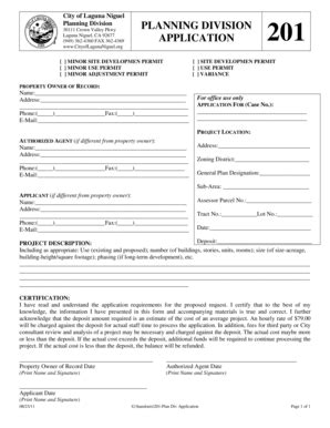 City Of Laguna Niguel Planning Department