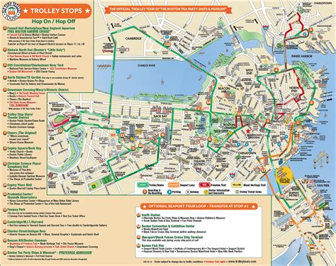 Boston Beantown Trolley Route Map Boston Massachusetts USA • mappery
