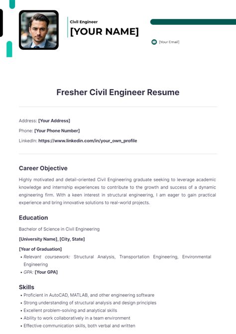 Civil Engineer Resume Fresher