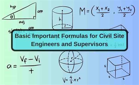 Civil Engineering Formulas Highlights