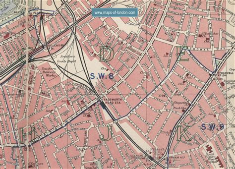Map of Clapham, London