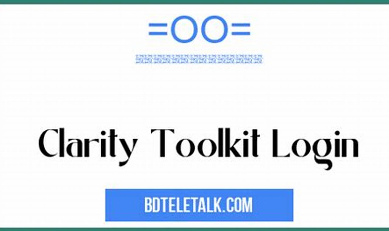 Clarity Toolkit login