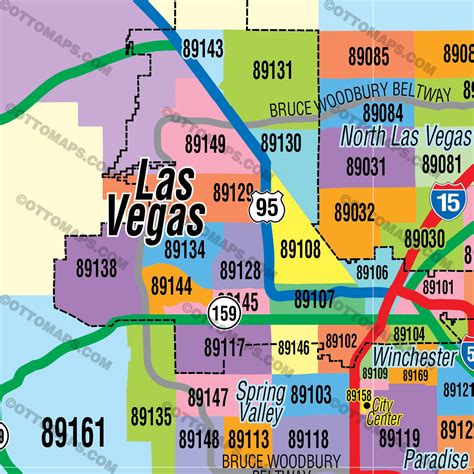 Clark County Nevada Zip Code Map