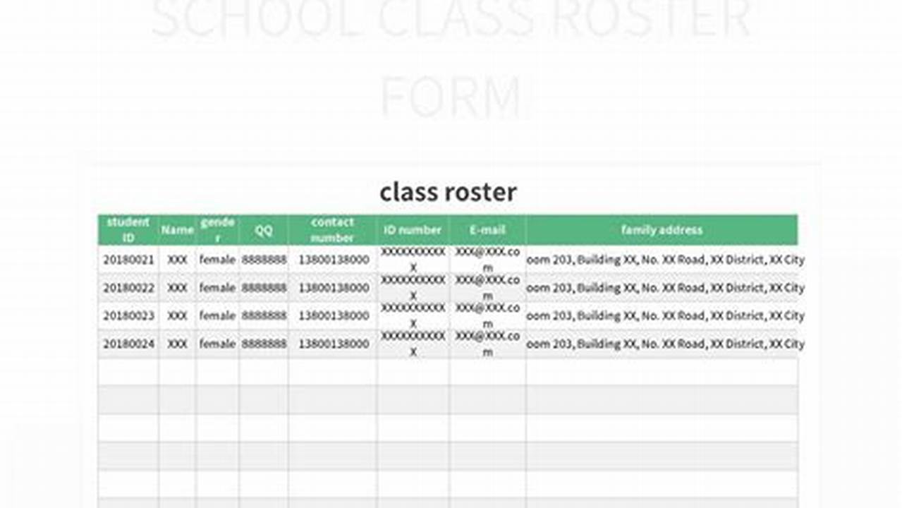Class Roster Fall 2025