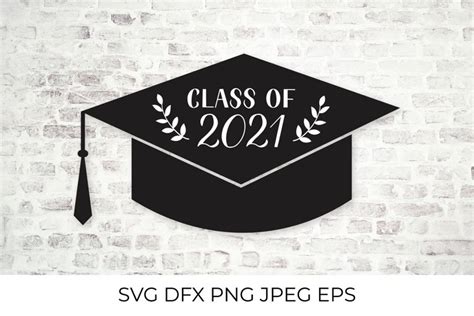 Class of 2021. Graduation hat SVG