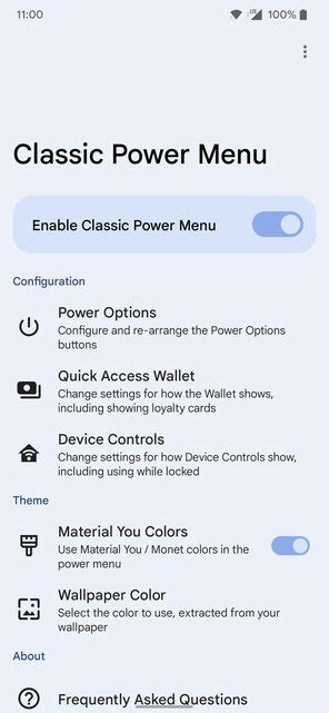 Classic Power Menu is the app for you if you have Android 12 power menu