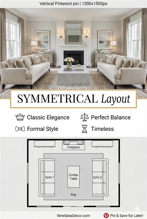 Classic Symmetrical Living Room Layout