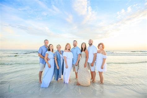 Classic White and Blue Family Photos