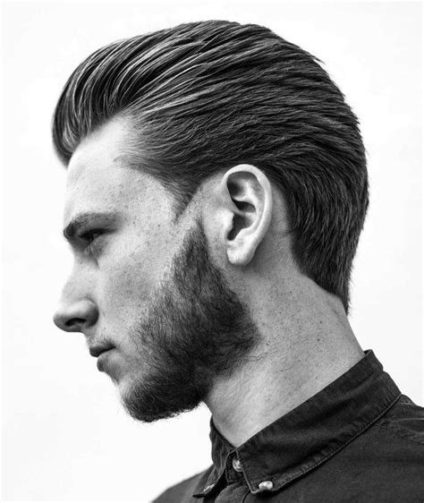 Classic Slick-Back Pomade Hairstyle for Men