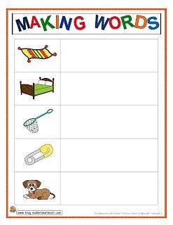 Classroom Freebies Too: Making Words Template
