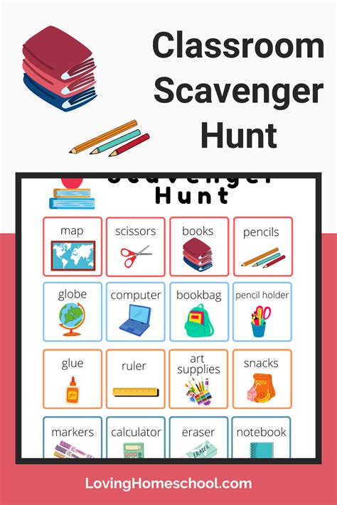 Classroom Scavenger Hunt Printable