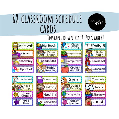 Classroom Schedule Printables Free