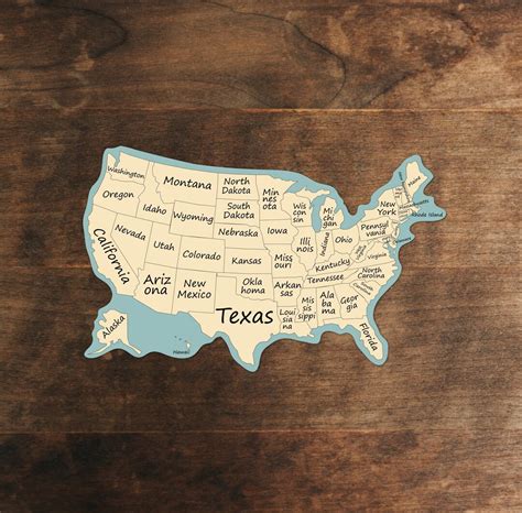 Map of the United States Wall sitcker for kids rooms Living Rooms