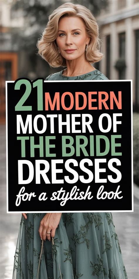 A mother of the bride in a classy modern dress