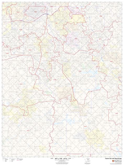 Clayton County GA Zip Code Map