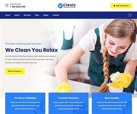 Cleaning Business Website Template