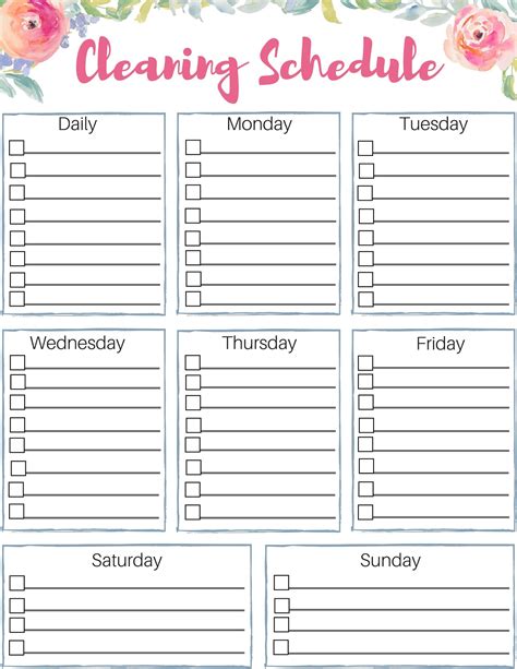 Cleaning Checklist Template Word