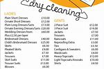 Cleaning Price List