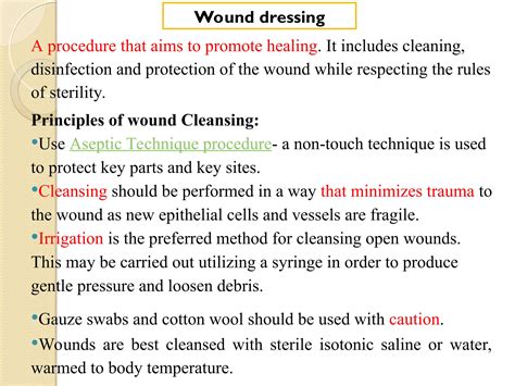 Cleansed Wounds
