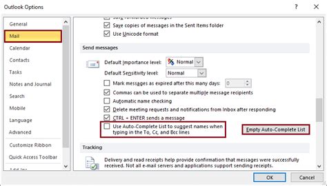 Clear Auto-Complete Cache In Outlook