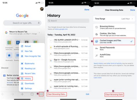 Clear Cache in Google Chrome on iPhone