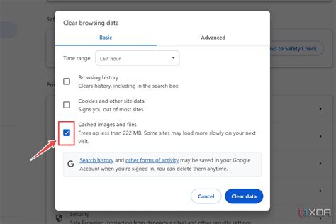 Clear Chrome’s Cache Files