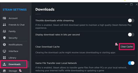 Clear Download Cache Steam