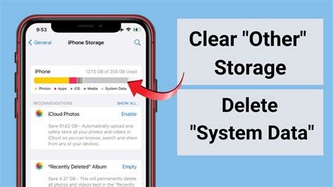 Clear System Data  on iPhone