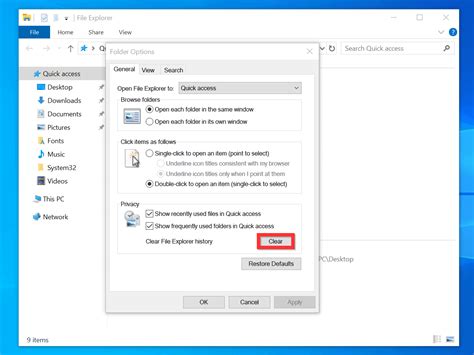 Clear The Cache Of The File Explorer