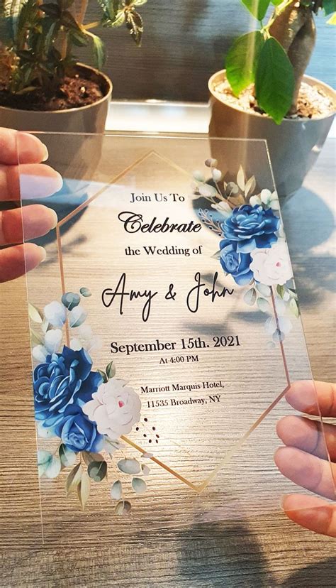 Unveil the Heartwarming Romance: Order Stunning Clear Wedding Invitations in Canada Today!