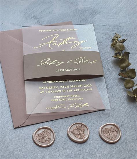 Cherish Every Moment: Heartfelt Clear Wedding Invitations with Convenient RSVP Included