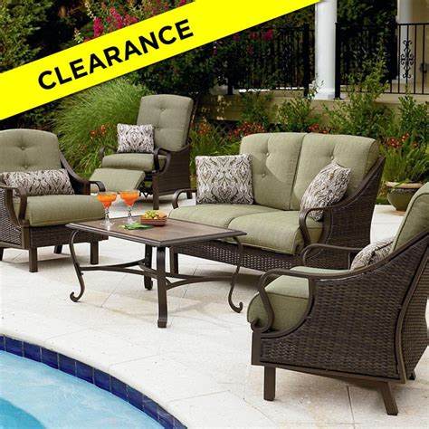 Clearance!7 Piece Patio Furniture Set, 6 Rattan Wicker Chairs with