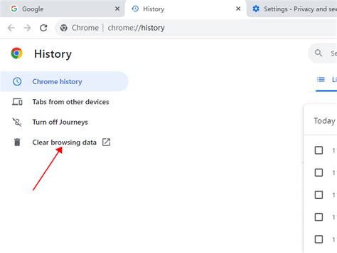 Clearing Browser Data and Restoring Backups