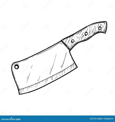 Cleaver Knife Drawing
