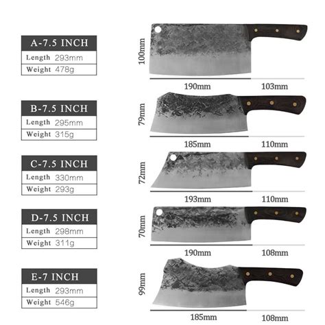 Cleaver Knife Size