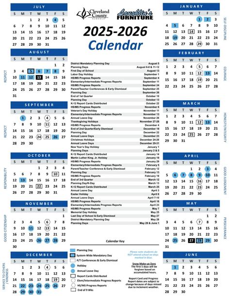Cleveland County Nc School Calendar