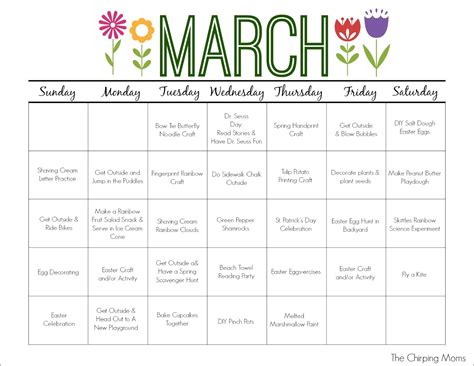 Click Here To See The March Printable Pd!