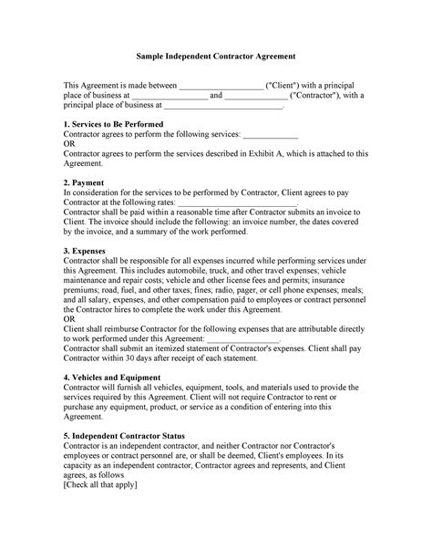 Client Contract Agreement Sample