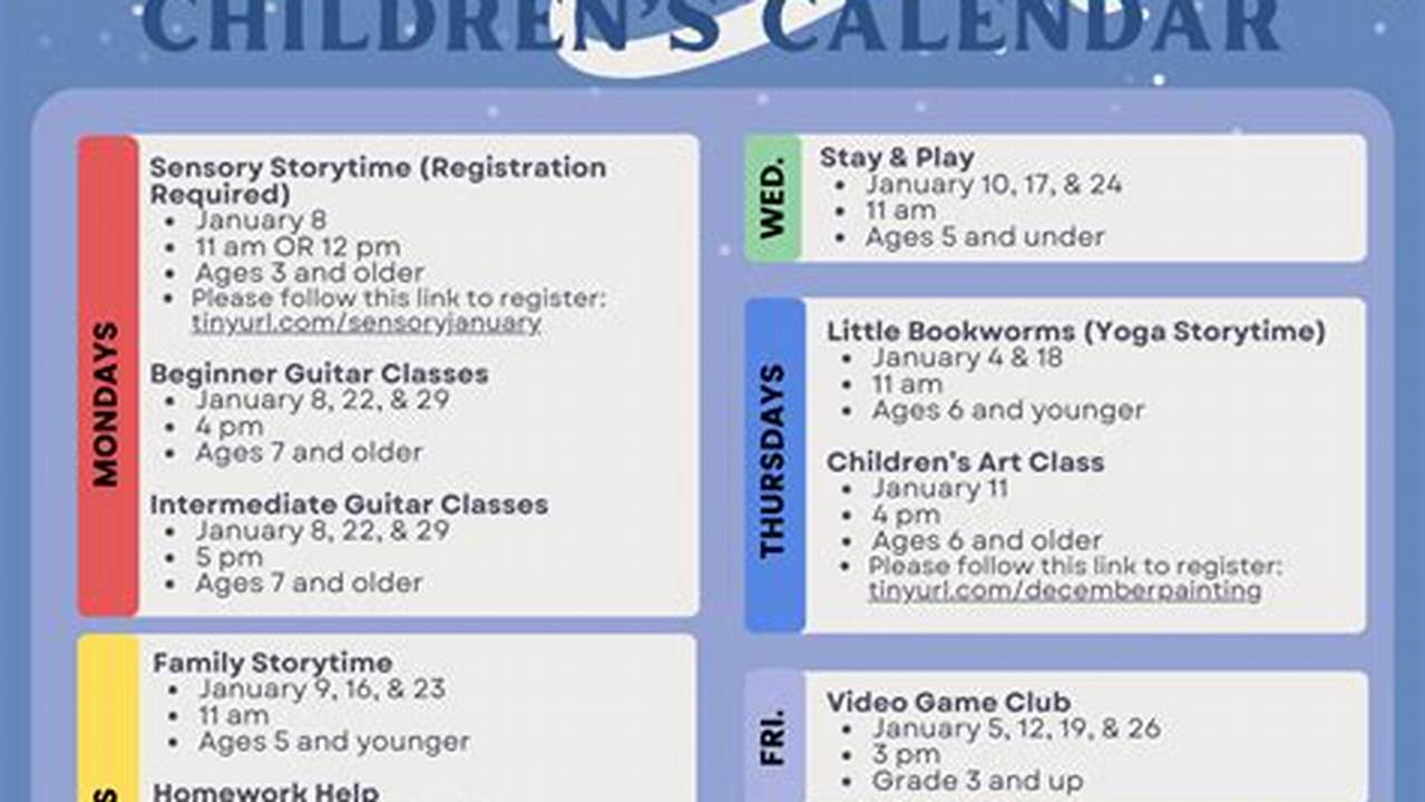 Cliffside Park Library Calendar