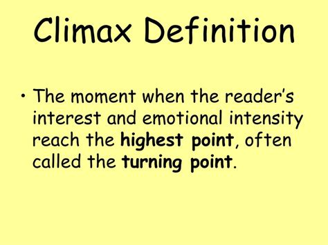 The Ultimate Revelation: Unraveling the Definition of Climax in Literature!