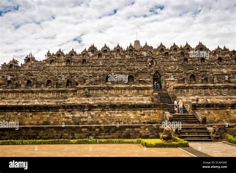 Climbing Borobudur Temple