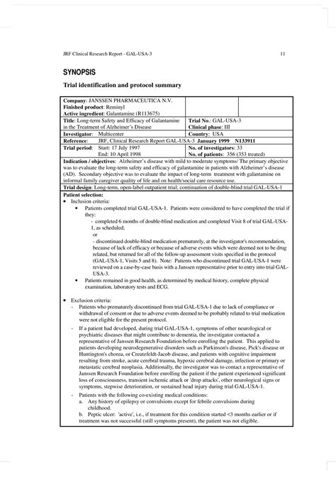 Clinical Trial Report Template (2) TEMPLATES EXAMPLE TEMPLATES