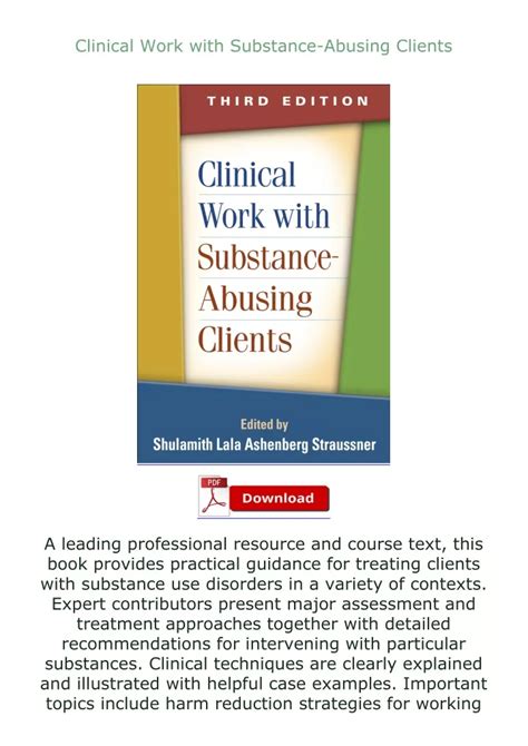 Clinical Work With Substance-Abusing Clients