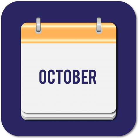 Clipart October Calendar