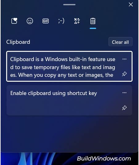 Clipboard Shortcut Keys