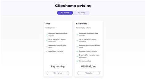 Clipchamp Plans